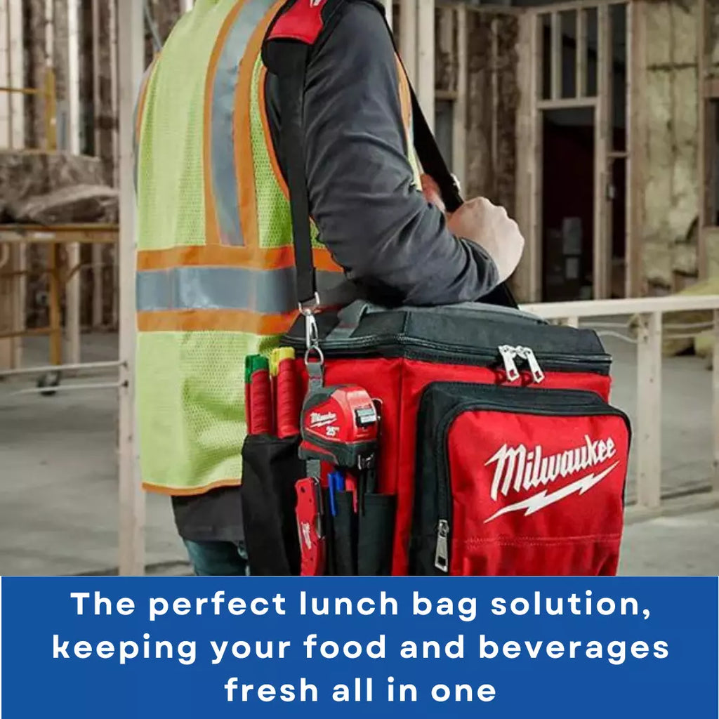 Milwaukee Jobsite Cooler Bag | Insulated Work Site Lunch Ice Food Drinks Storage