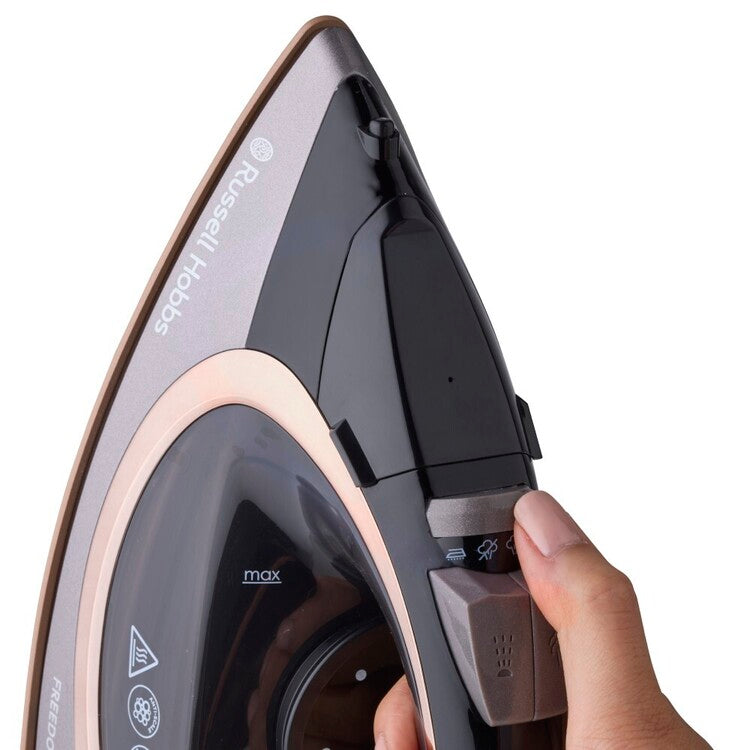 Russell Hobbs Cordless Garment Iron | Handheld Crease Remover Clothes Shirt Iron | Continuous Steam