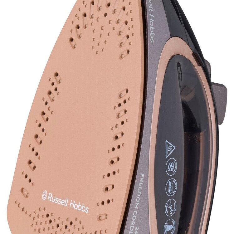 Russell Hobbs Cordless Garment Iron | Handheld Crease Remover Clothes Shirt Iron | Continuous Steam