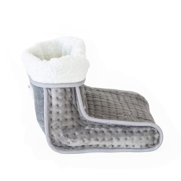 Heated Foot Massager | Electric Plush Feet Warming 4 Temperature Heat Fleece | Machine-washable