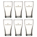 Set of 6 Conical Beer Alcohol Glasses - 425ml Schooner Craft Ale Lager Draught Drink Beverage Glassware