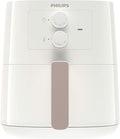 Philips Essential Air Fryer | 4.1 L Pan, Deep Fryer without Oil, Rapid Air Technology | HomeID Recipe App, Time & Temp Control, White