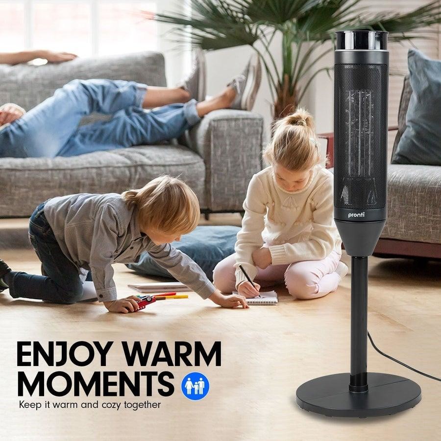 Pronti 2000w Electric Heater | Remote Fan Tower | Portable Oscillating Ceramic Heater| Timer and Remote Control