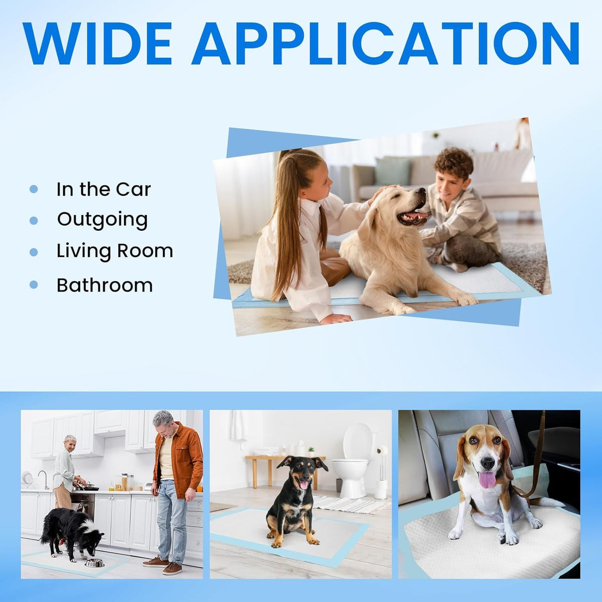 50 Pack Waterproof Puppy Dog Toilet Training Pads 60x90cm X-Large Indoor Floor Mat Cover Liner Thick Quick-Drying