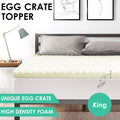 King Sized Premium Egg Crate Topper 5cm Underlay Mattress Topper Protector Matress Topper