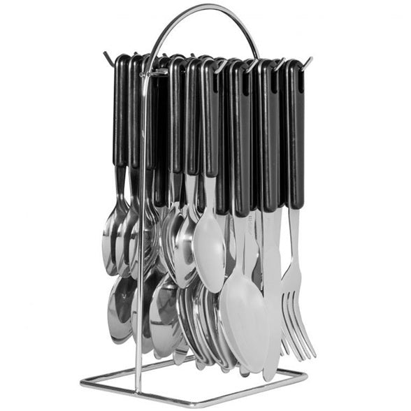 24PC Cutlery Set 6 Person Stainless Steel Fork Knife Tablespoon Teaspoon Meal Kitchen
