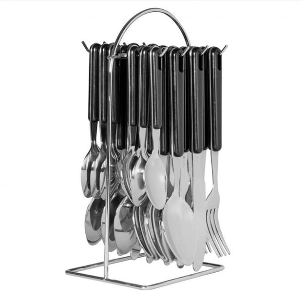 24PC Cutlery Set 6 Person Stainless Steel Fork Knife Tablespoon Teaspoon Meal Kitchen