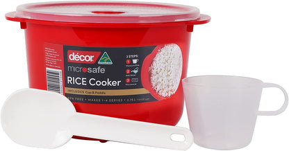 Décor 2.7L Microwave Rice Cooker and Vegetable Steamer