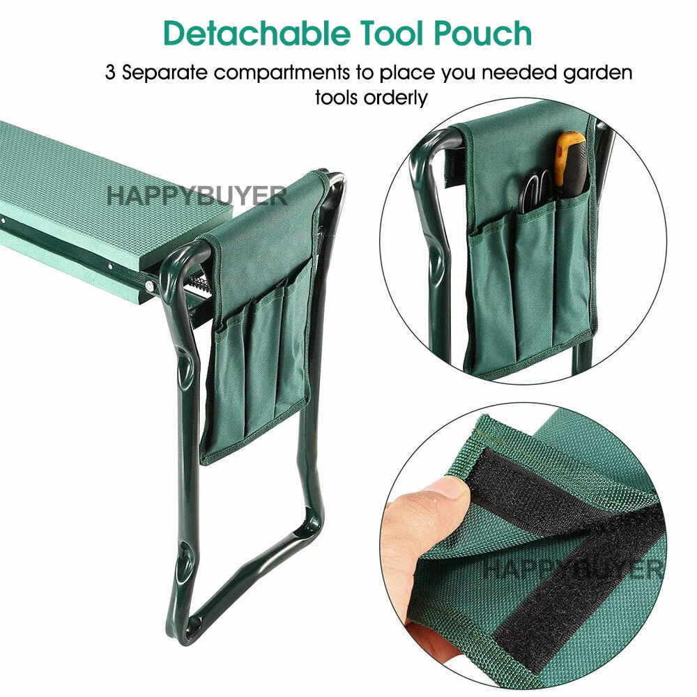 Garden Kneeler and Portable Seat Seater Adult Grafting Kneeling Seat Foldable Knee Pad Folding Foldable