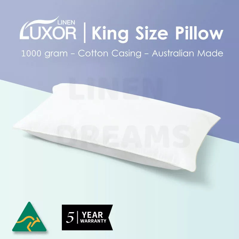 Large Microfibre Pillow 90cmx50cm AUS MADE 1000 GRAM Bedding Sleeping Decor