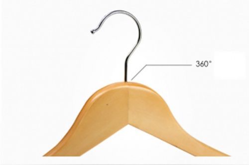 20x Wooden Garment Clothes Hanger Coat Hanging Rack - Hardwood Strap Notch, Trouser Belt Tie. Lacquer Wood Hanger