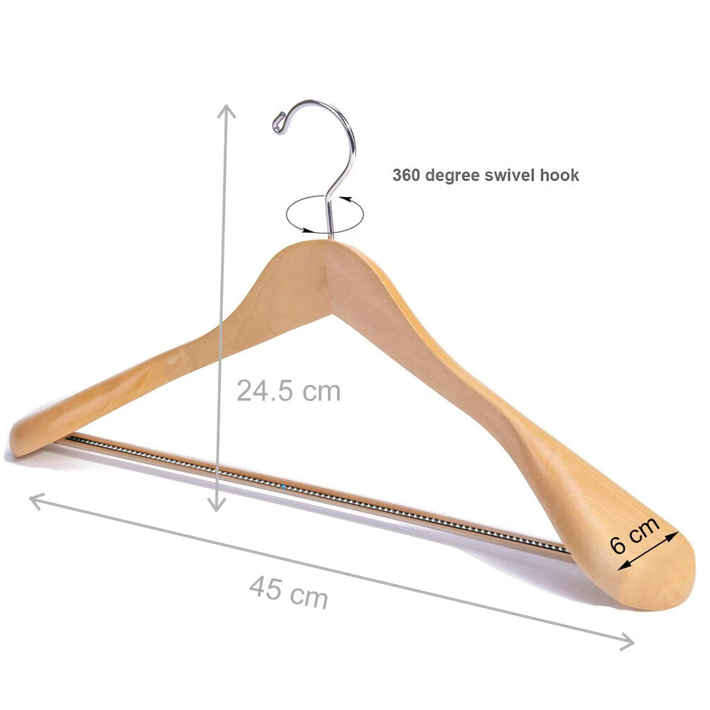 12x Premium Suit Hangers | Heavy Dress Pants Garment Hanger | Clothes Luxury Closet Hangers