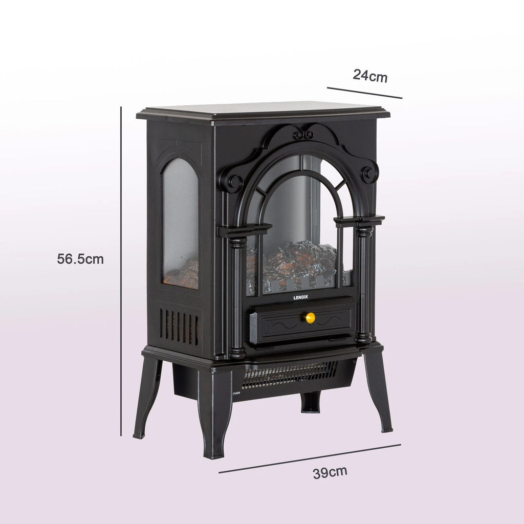 Electric Fireplace Heater Dual Heat Flame Ambience Fire Place Bedroom Lounge 1000W-2000W