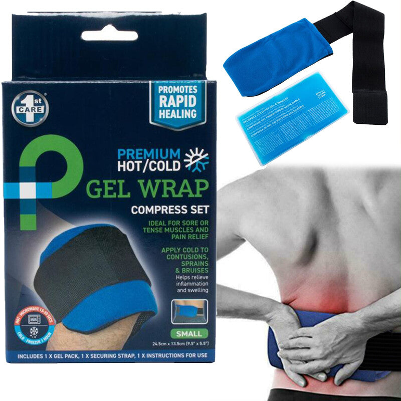 Microwaveable Hot Cold Cool Gel Wrap, Cooling Gel Wrap or Reuseable Hot Heat Therapy, Pain Relief Management,