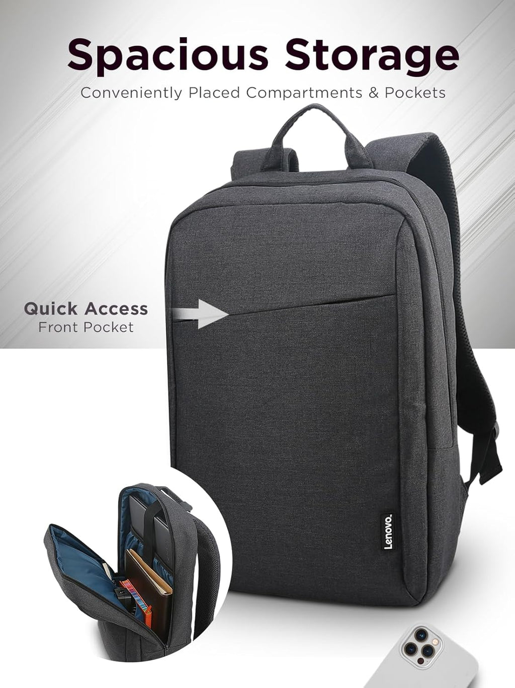 Lenovo 15.6" inch Laptop Bag Backpack School Travel Computer Backpack Waterproof