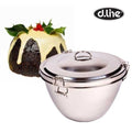 Christmas Pudding Steamer Stainless Steel Basin Cake Pan Tin 2L Fruit Cake Cooker, Home Kitchen Appliances