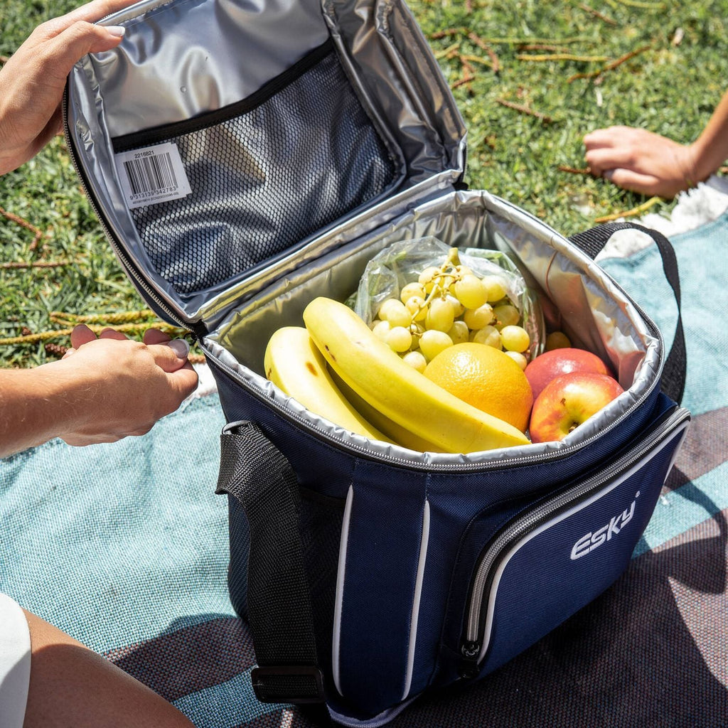 Esky 16 Can Soft Cooler 14L Camping Hiking Drink Side Carry Bag Leak-Proof Food Ice Chiller