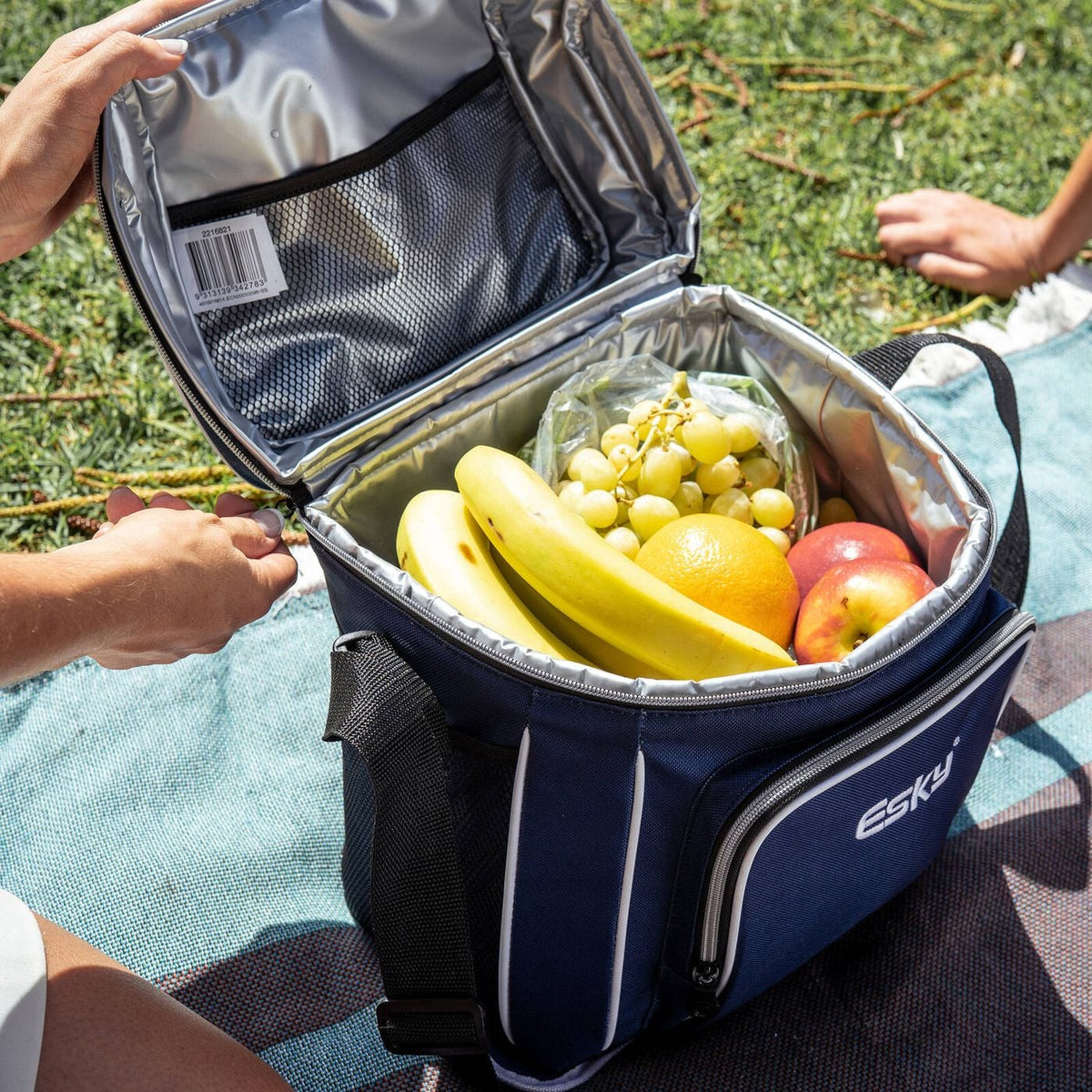 Esky 16 Can Soft Cooler 14L Camping Hiking Drink Side Carry Bag Leak-Proof Food Ice Chiller