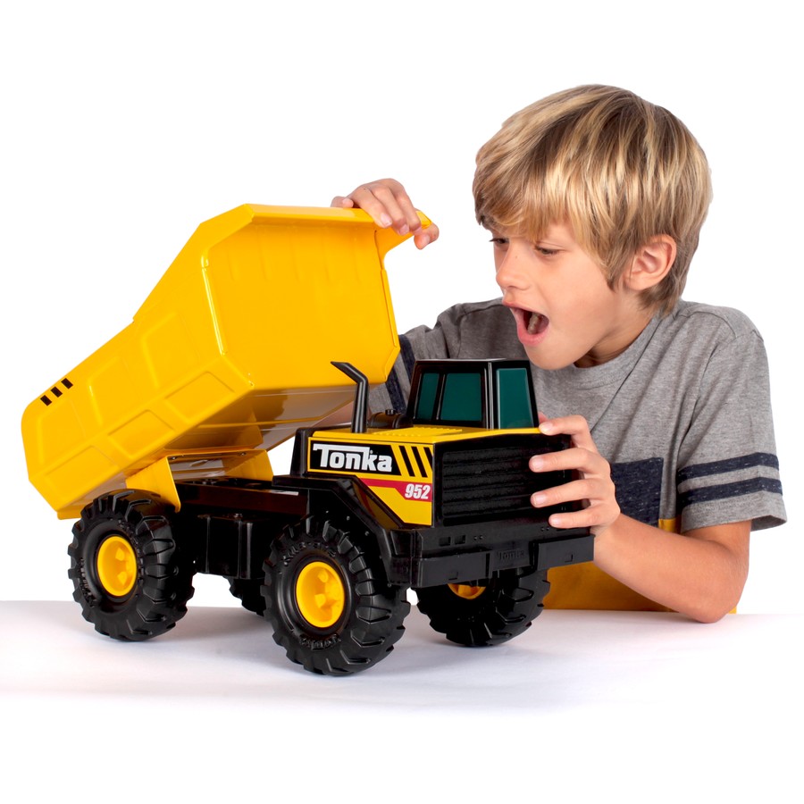 TONKA Excavator Metal Front Loader Kids Sand pit Digger Construction Vehicle Toy, Christmas Birthday Gift