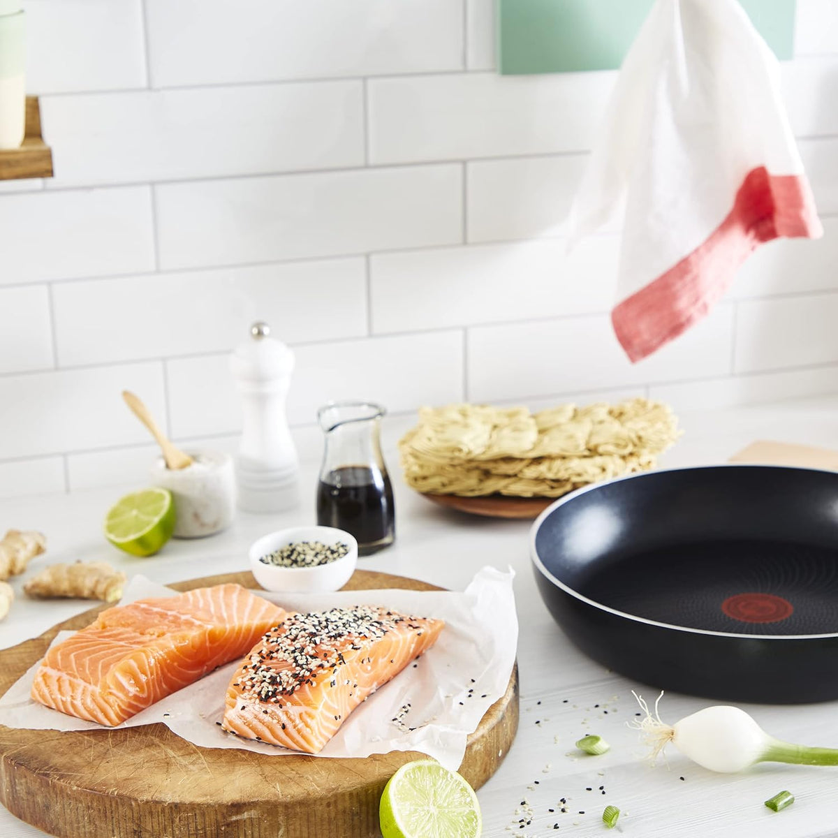 Tefal 28cm Wok Non-Stick Induction Cooking Pan Saute Stir-Fry Saute Frying Pan Sauting