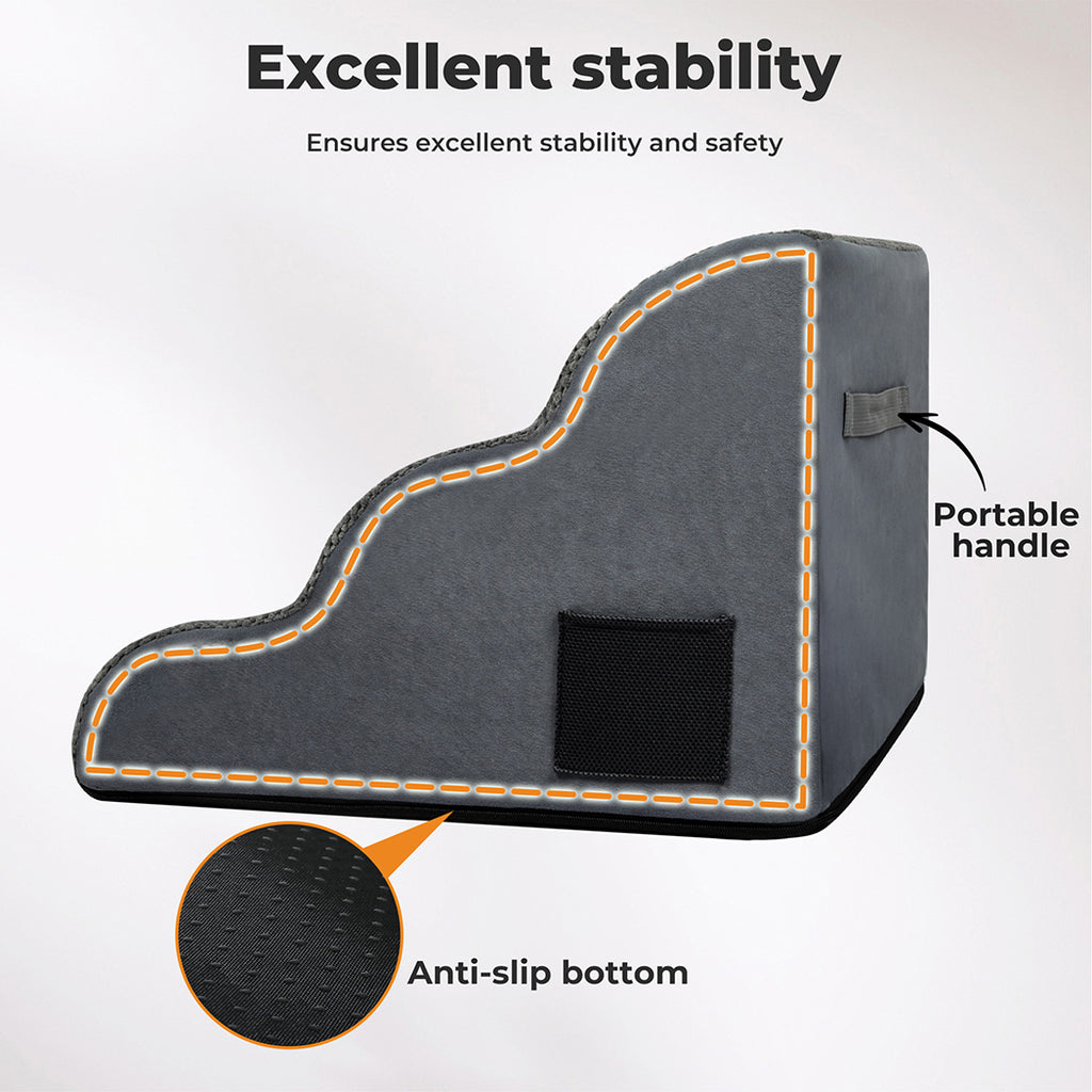 Pet Stairs Dog Cat Puppy Ramp Indoor Easy Climb Washable Cover Small Pet Older Injured Animal Ramp