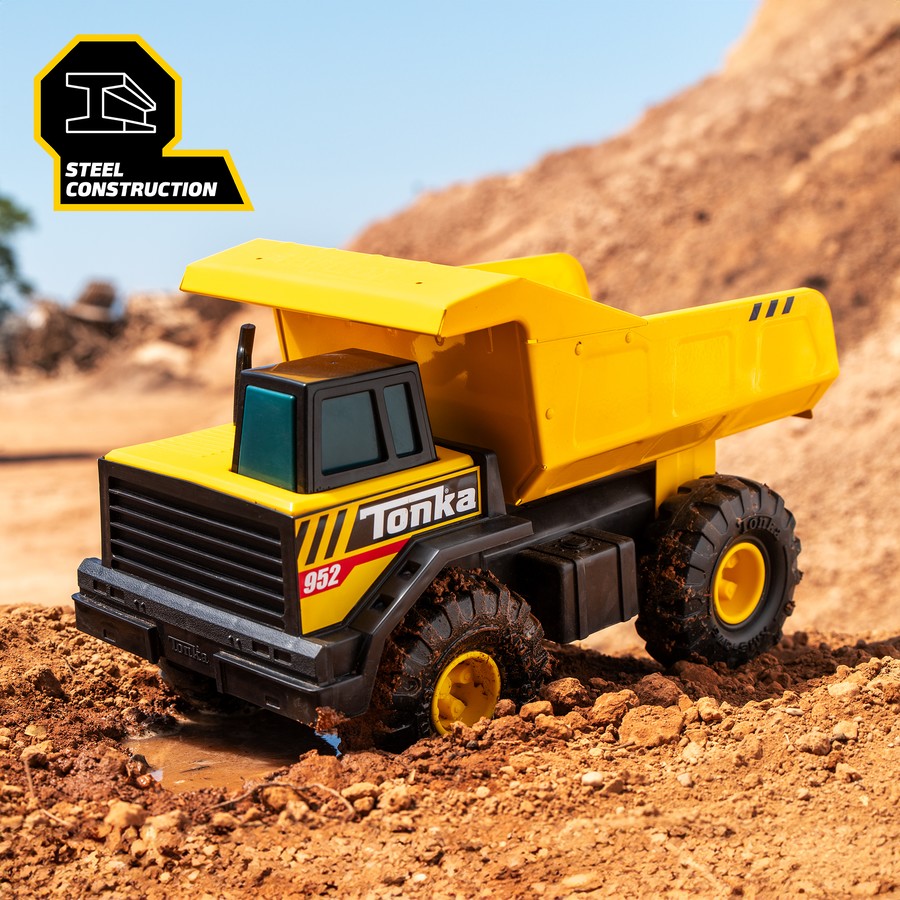 TONKA Excavator Metal Front Loader Kids Sand pit Digger Construction Vehicle Toy, Christmas Birthday Gift