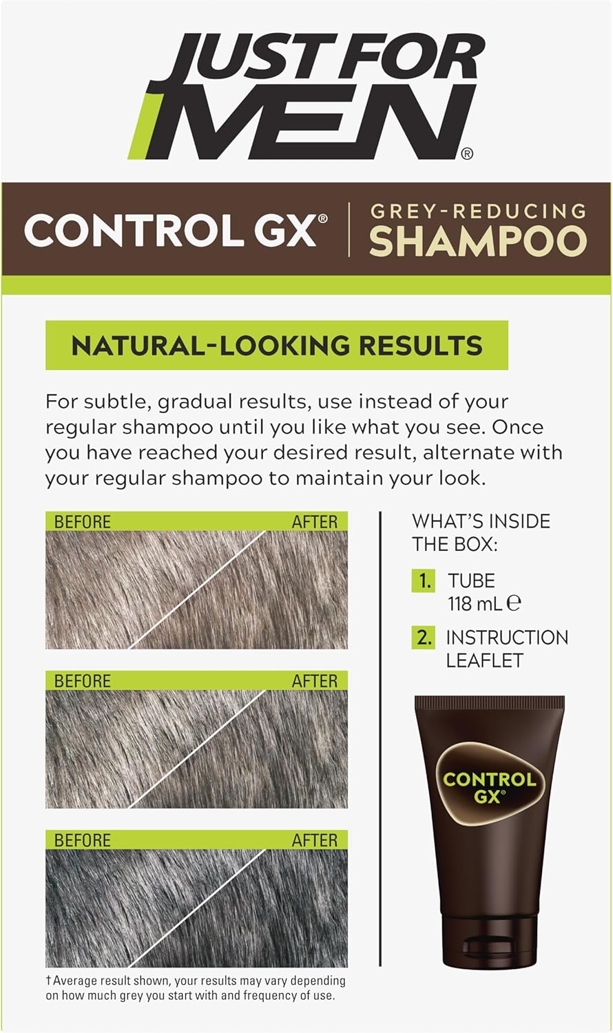 Just For Men Control GX: Grey-Reducing Shampoo Hair Dye Wash Gradual Colour 118ml