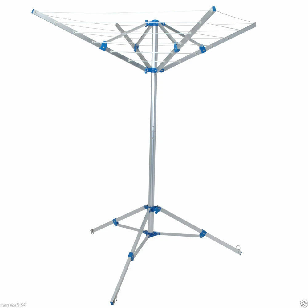 Portable Rotary Clothes Airer Clothes Line Camping Campsite Garment Dryer Drying Rack