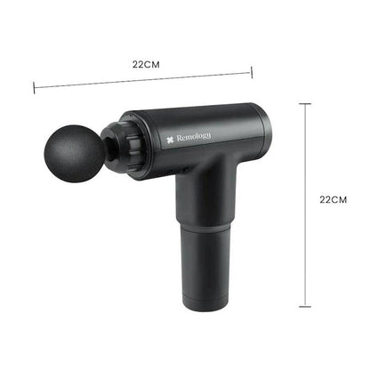 Remology Impact Therapy Massage Gun | Handheld 6 Speed Percussive Massager | Four Heads