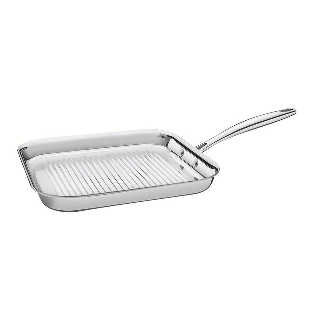 Tramontina Square Skillet Grill 30.8cm Griddle Pan Stainless Steel Healthy Cooking Sear Meats Steak Fish Grill