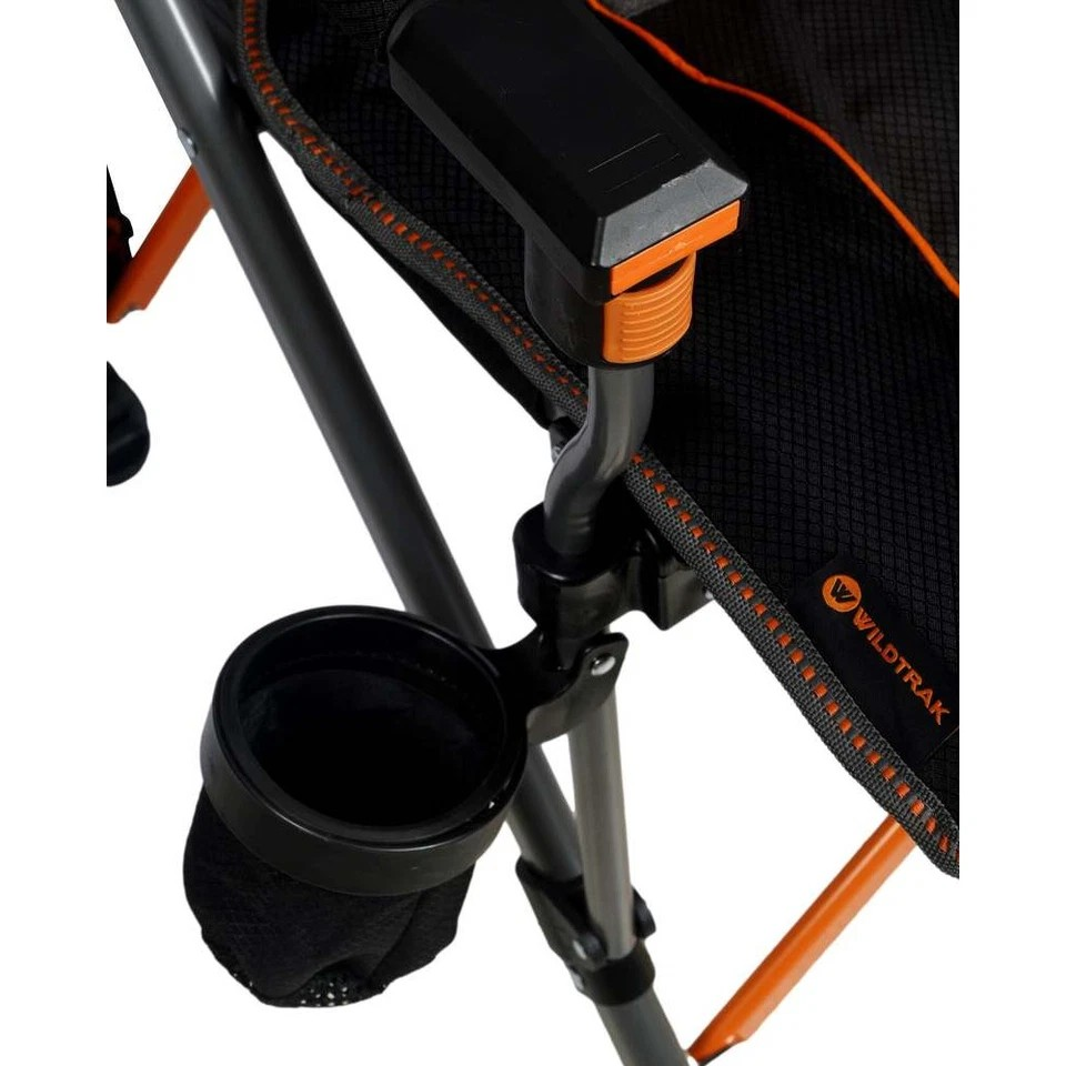 Wildtrak Cheynes Solid Arm Chair | Dlx 200Kg Outdoor Camping/Hiking | Dimension 96x64cm