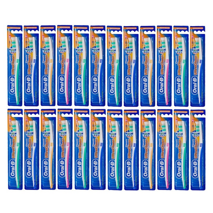 Oral B Ultra Clean Toothbrush | 24 Pk Assorted Medium Teeth Cleaning Dental Care | Assorted Colours
