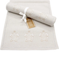 Table Runner Stonewashed Embroidered | Chambray Cotton | Embroidered Turtles | Table Runner 35x160cm
