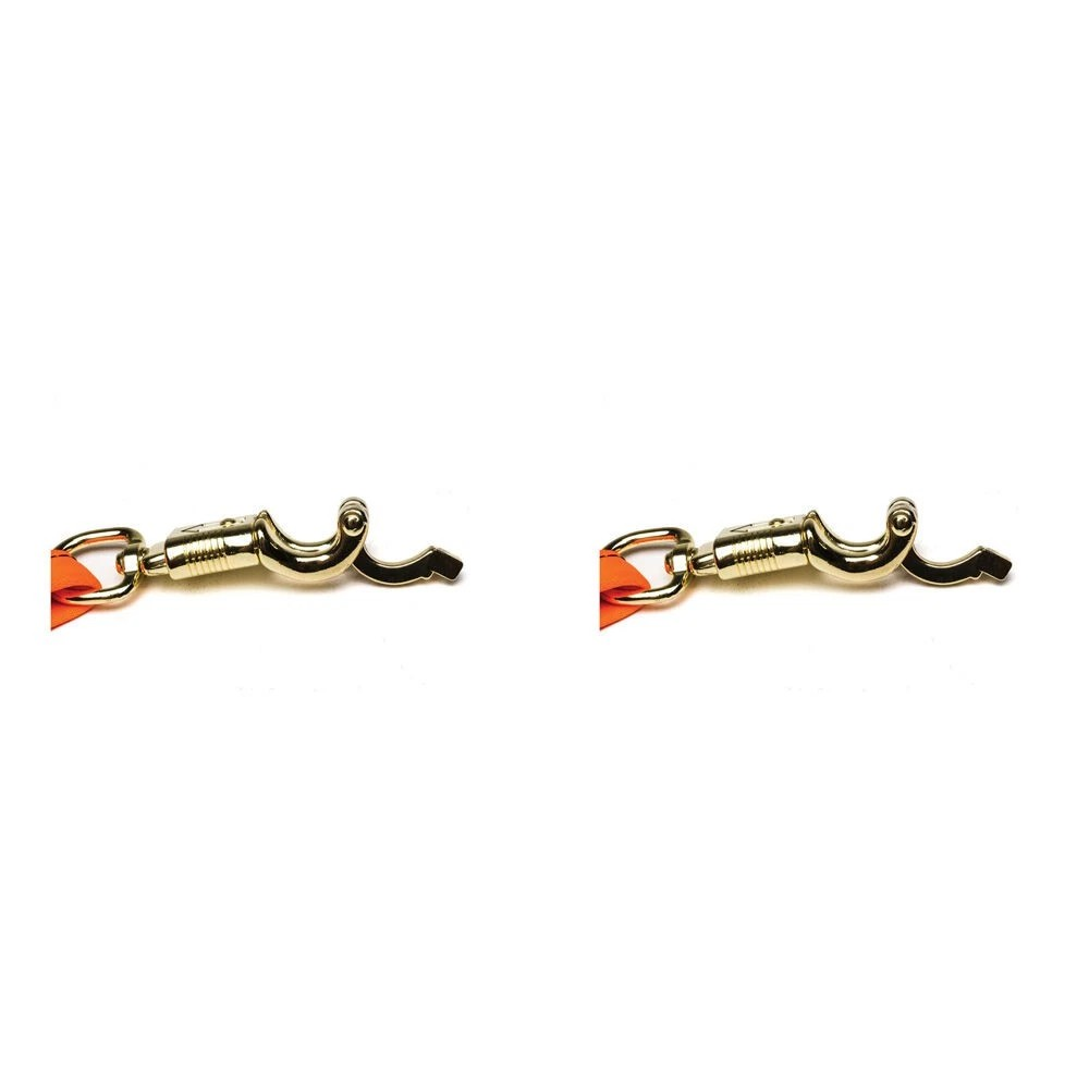 RPR Dog Action Lead | 2 Pk Clip Hook | Quick Release | Heavy Duty | 6.7x17cm Gold