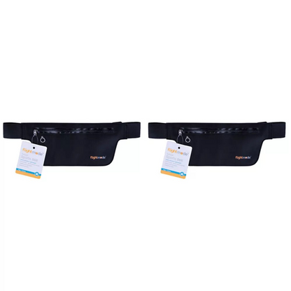 Flightmode Water Resistant Travel Bag | Sports Travel Bag | Belt w/ Hole for Headphones Pouch 2 Pk