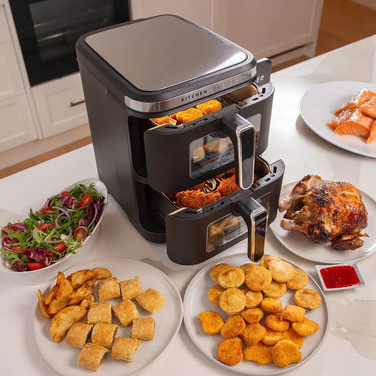 Kitchen Couture Air Fryer 11L | Food Cooker Chips Chicken Airfryer Healthy Cooker Oil Free Kitchen Digital Control