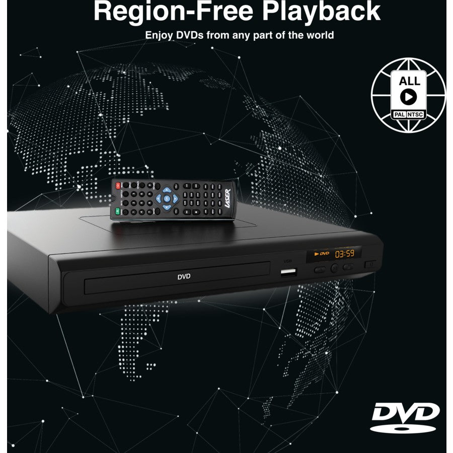 Laser Multi Region Free DVD Player | Movie Video HD HDMI  Composite USB W/ Remote