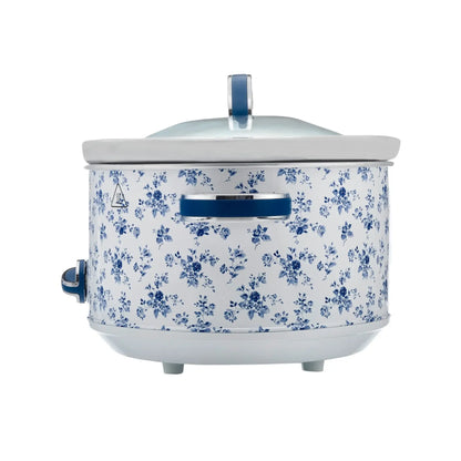 Laura Ashley 6.5L Slow Cooker | Soup Stew Casserole Curry Pudding Maker | 3 Heat Overnight Cooker Family Meal Maker