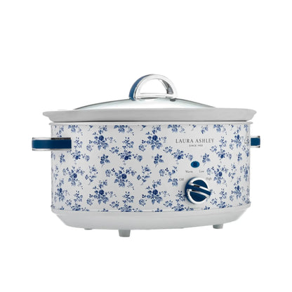 Laura Ashley 6.5L Slow Cooker | Soup Stew Casserole Curry Pudding Maker | 3 Heat Overnight Cooker Family Meal Maker