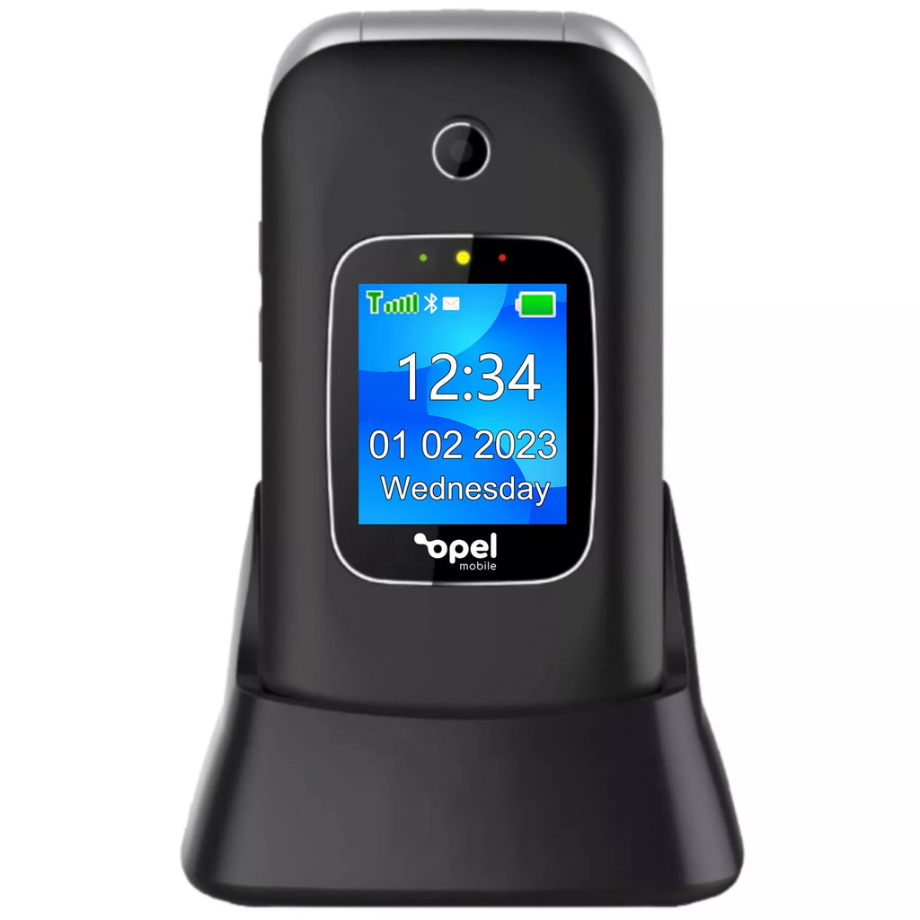 OPEL Flip Phone 4G Unlocked | FM Radio SOS Emergency Button Flashlight Alarm Hearing Aid Compatible