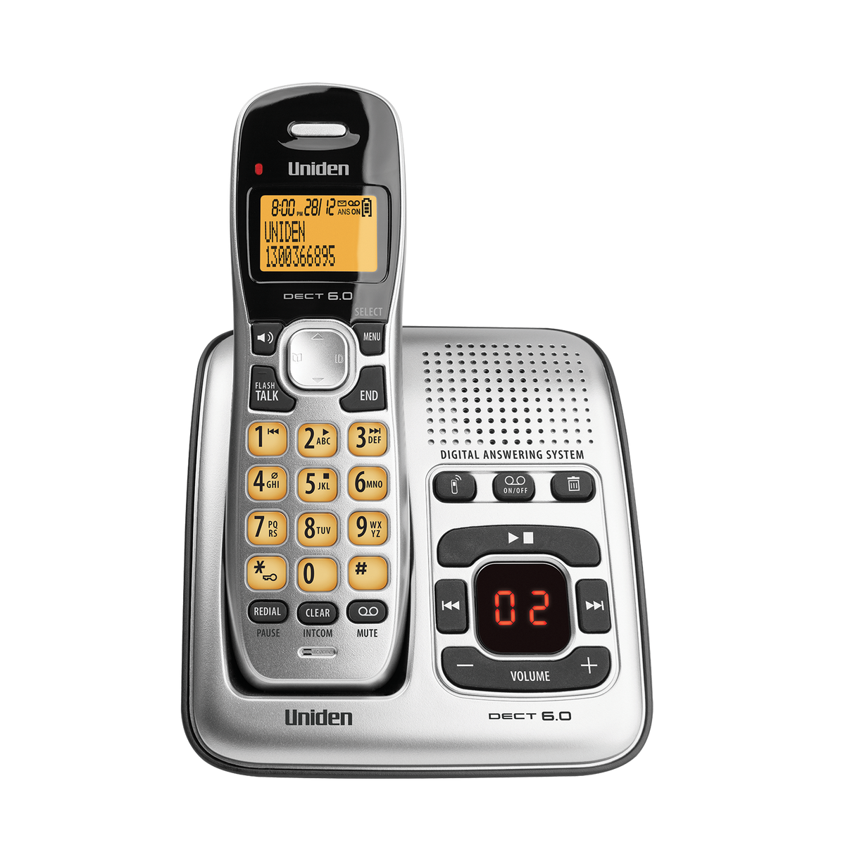 Uniden 3 Handset Cordless NBN Phone | Home Office Telephone with Answering Machine, Speakerphone, Caller ID