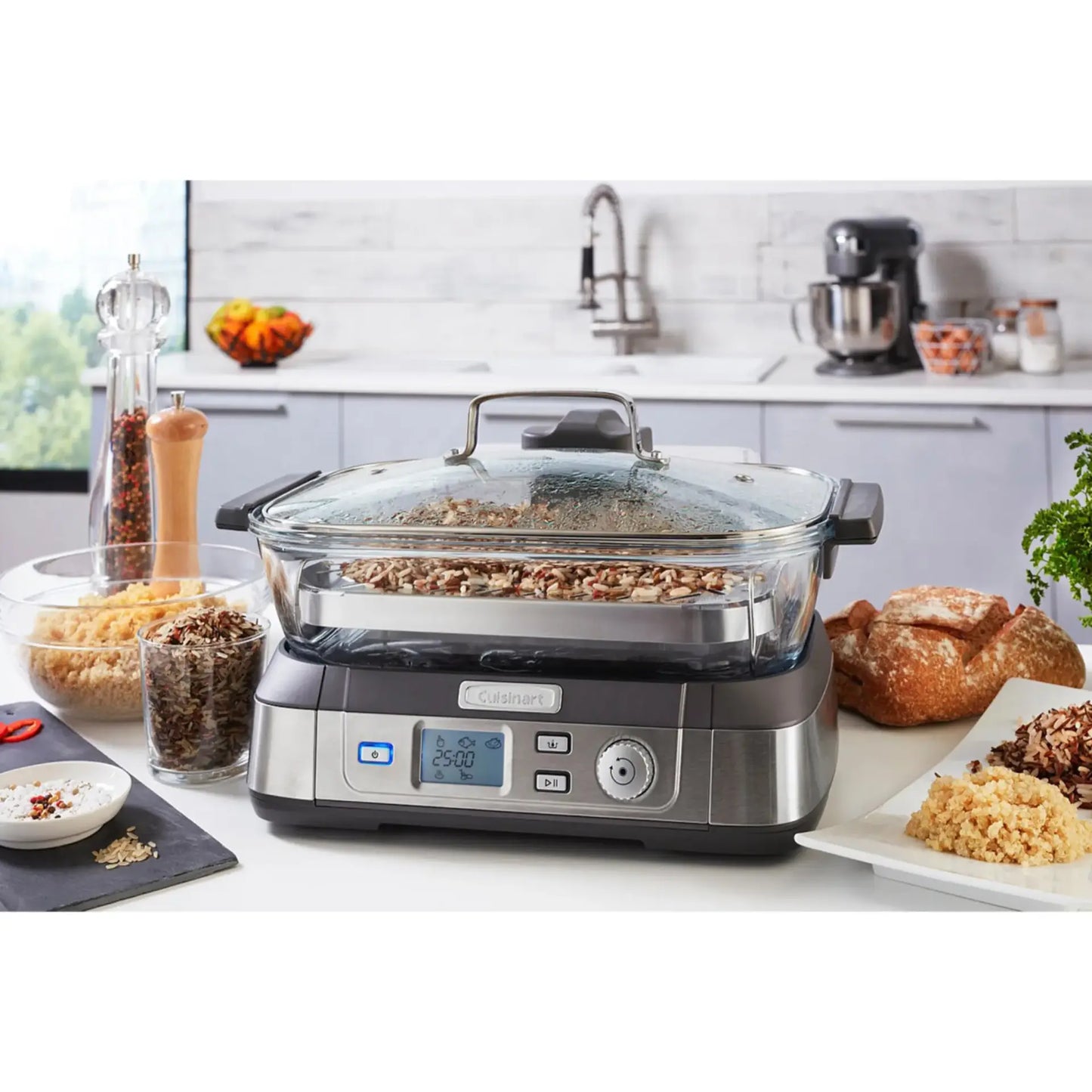 Cuisinart 5L Food Steamer | Digital Electric Meat Fish Vegetable Cooker Healthy Steaming