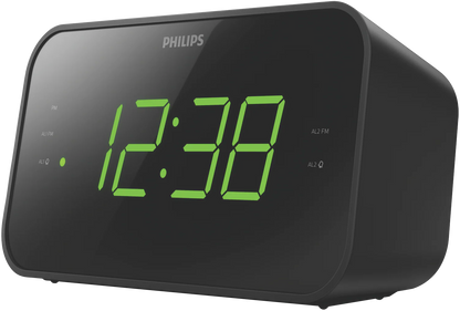 Philips Bedside Alarm Clock | Large LED Display 20 FM Radio Stations