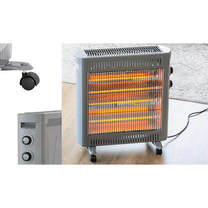 Lenoxx Indoor Heater 2200W | Infrared Radiant 2 Heat | Bedroom Lounge Heating Warmer