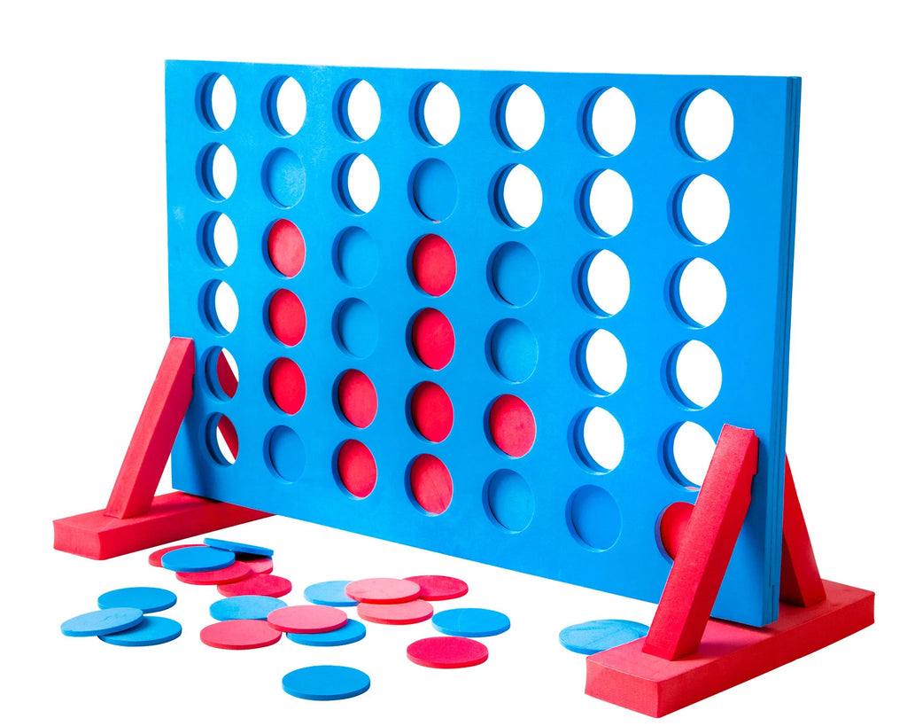 Giant Connect 4 In a Row, Backyard Jumbo Family Garden Game, Outdoor Party Four-In-A-Row Activity