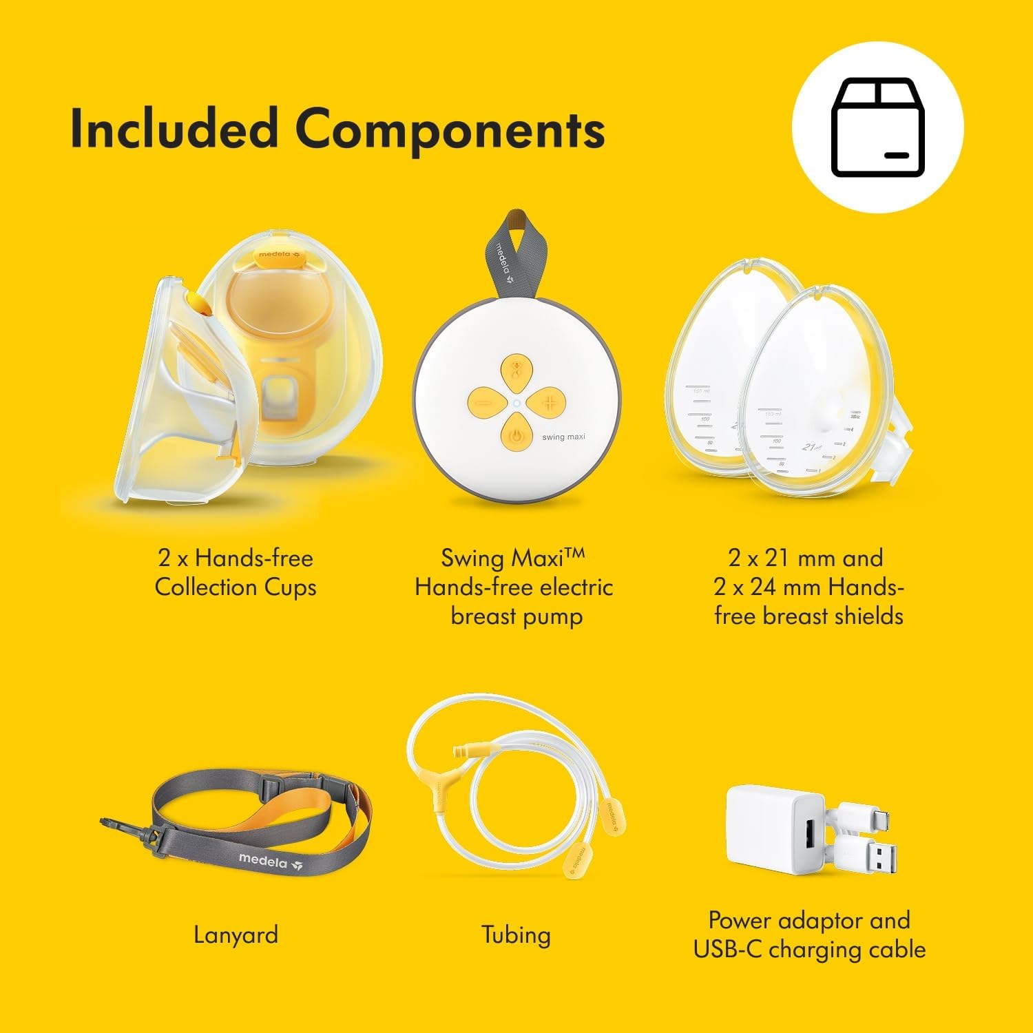 Medela Swing Maxi Hands-Free Double Electric Breast Pump | Easy and Intuitive Design for On-the-Go | Compatible with Medela Family App