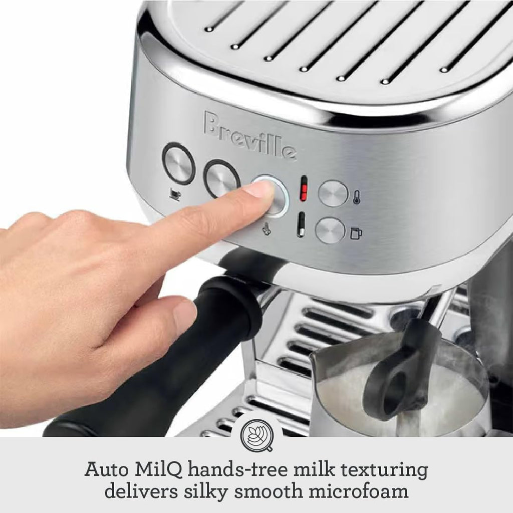 Breville Espresso Coffee Machine | Ground Coffee Barista Style Cappuccino Coffee Maker| Inbuilt Milk Frother