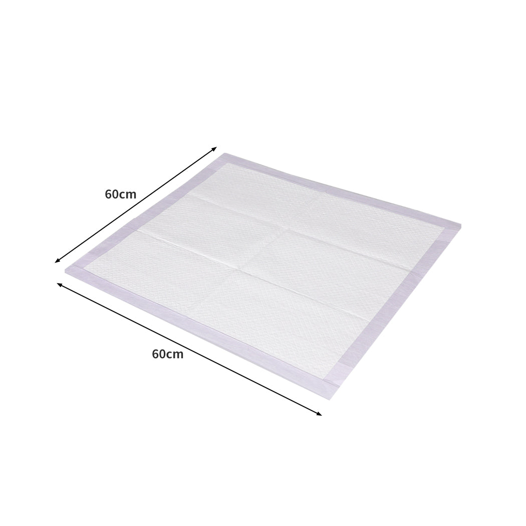 200x Scented Puppy Dog Training Pads  Absorbent Poo Wee Collecting Mats Pet Leakproof Indoor Room Toileting 60x60cm