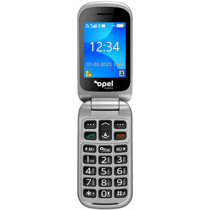 OPEL Flip Phone 4G Unlocked | FM Radio SOS Emergency Button Flashlight Alarm Hearing Aid Compatible
