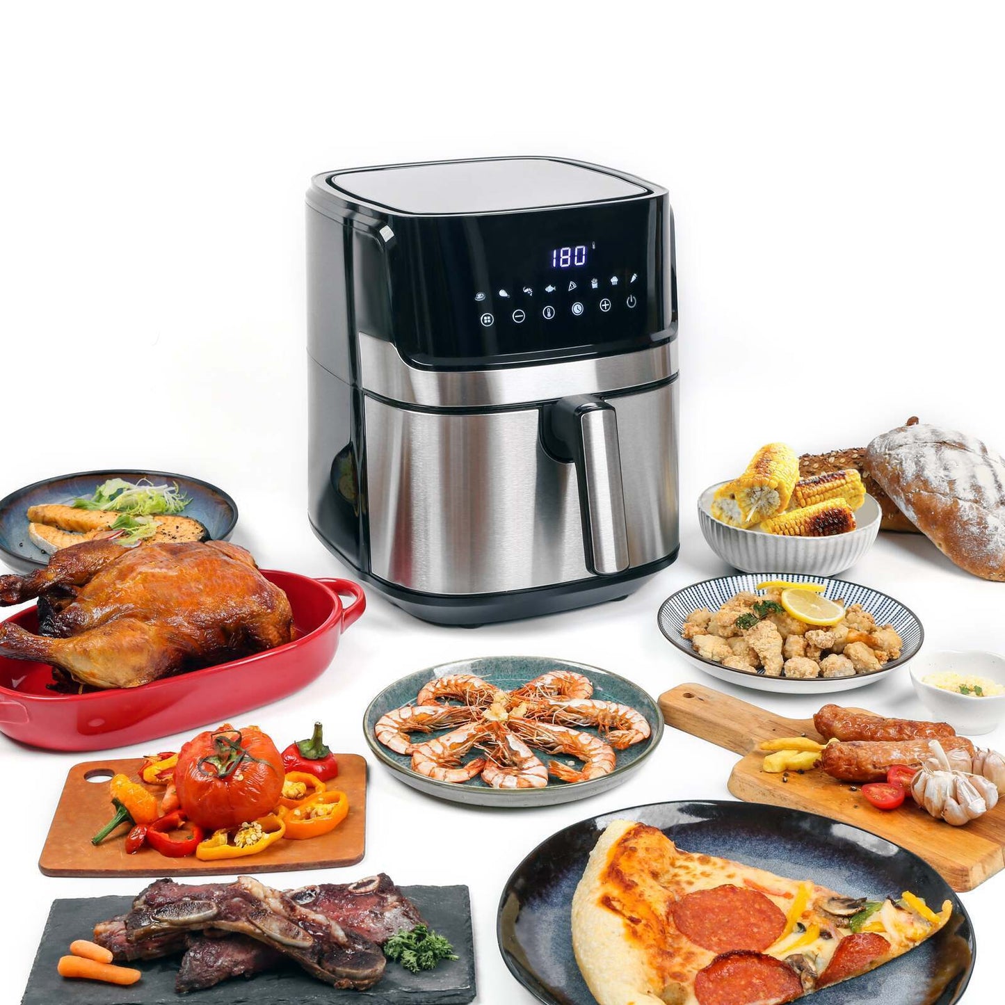 7L Digital Stainless Steel Air Fryer 1700W - Healthy Choice